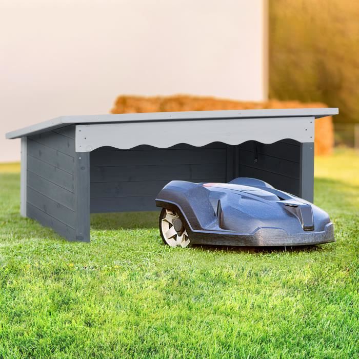 Garage jardin bois pour robot tondeuse - 10045778-0 - Cdiscount Jardin