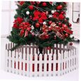 15pcs blancs de sapin de Noël clôture décoratif décoratif de piquet de noël décor à la maison-2