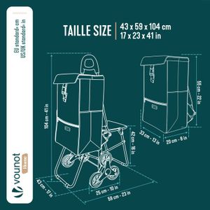 Chariot De Courses Pliable Gris 35 L - Cadre Acier, Tissu 600D, Roues 15 Cm, 1,7 Kg, Pour Marché Et Shopping - 7