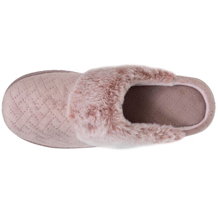 Isotoner Chaussons Ultra Doux, Ultra Confort Talon De 3,8 Cm Pois Femme Pois - Chaussures