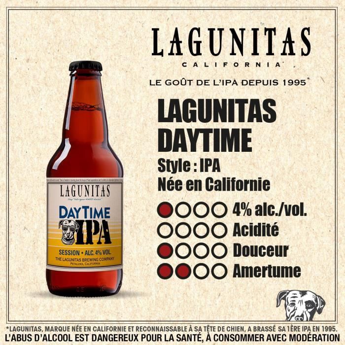 Pack Bière - Lagunitas IPA, Lagunitas Daytime - mix bouteilles 12x35,5cl -  La cave Cdiscount