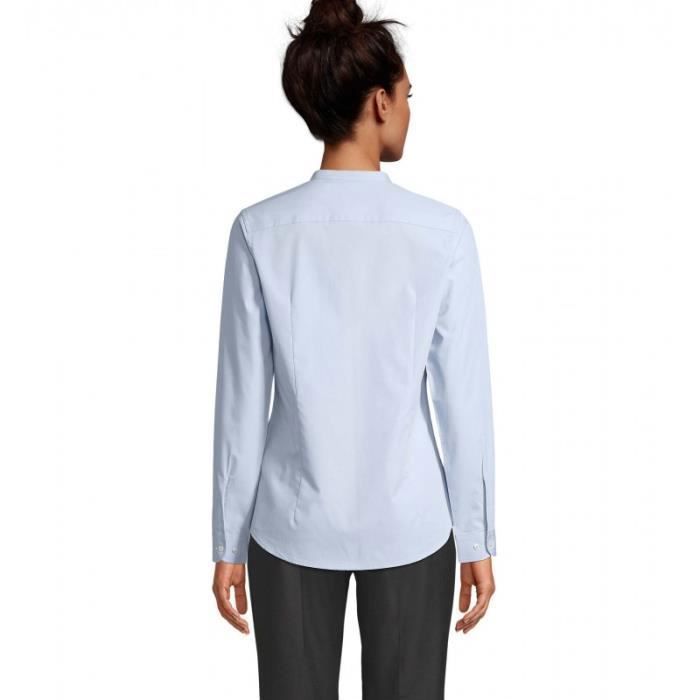 Chemise col mao femme Neoblu BART Popeline Manches longues