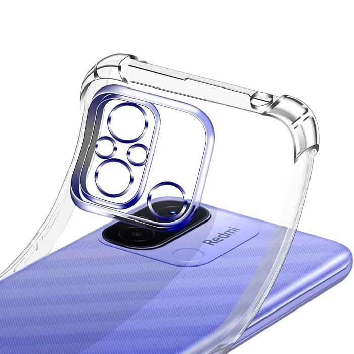 Coque Xiaomi Redmi 12C / Poco C55 Avec Verre Trempé - Protection Militaire, Anneau Support 360° Et Aimant - Bleu - 12