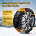 Chaîne de pneu jaune stable universelle de 8 pièces chaîne de neige chaîne de pneu universelle-3