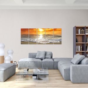 Paysage Du Coucher De Soleil Diamant Painting, 5D Diamond Painting Kit Complet Diy Kit Broderie