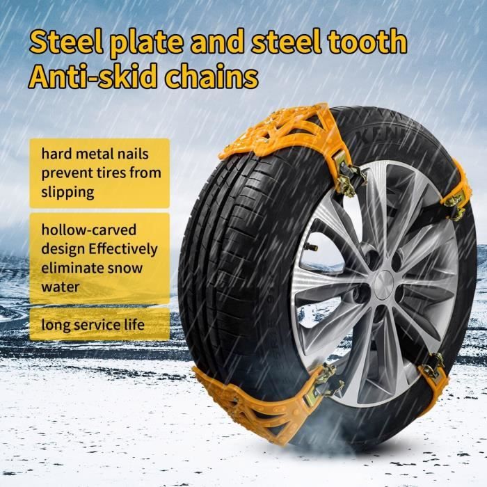 Chaînes à neige en métal, chaîne à pneus pour voitures