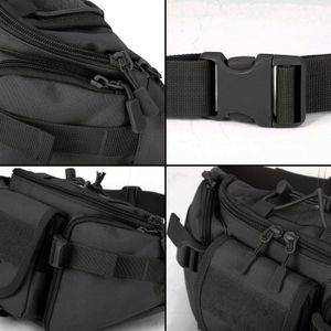YChoolco Sac Poitrine Tactique – Avec Holster, Poche Principale, Sangles Réglables – Gris Foncé, Pour Airsoft Ou Extérieur
