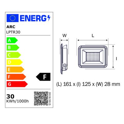 T-SUN Projecteur LED Rechargeable 30W 2000LM Chantier Portable