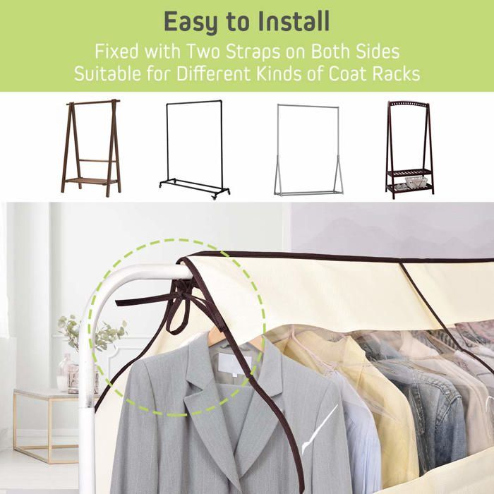 45 Housses Vêtements Transparentes 60x100cm - Anti-Poussière Pour Garde-Robe - Protection Universelle