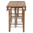 KAI Table pliable de jardin 120x50x77 cm Bambou-0