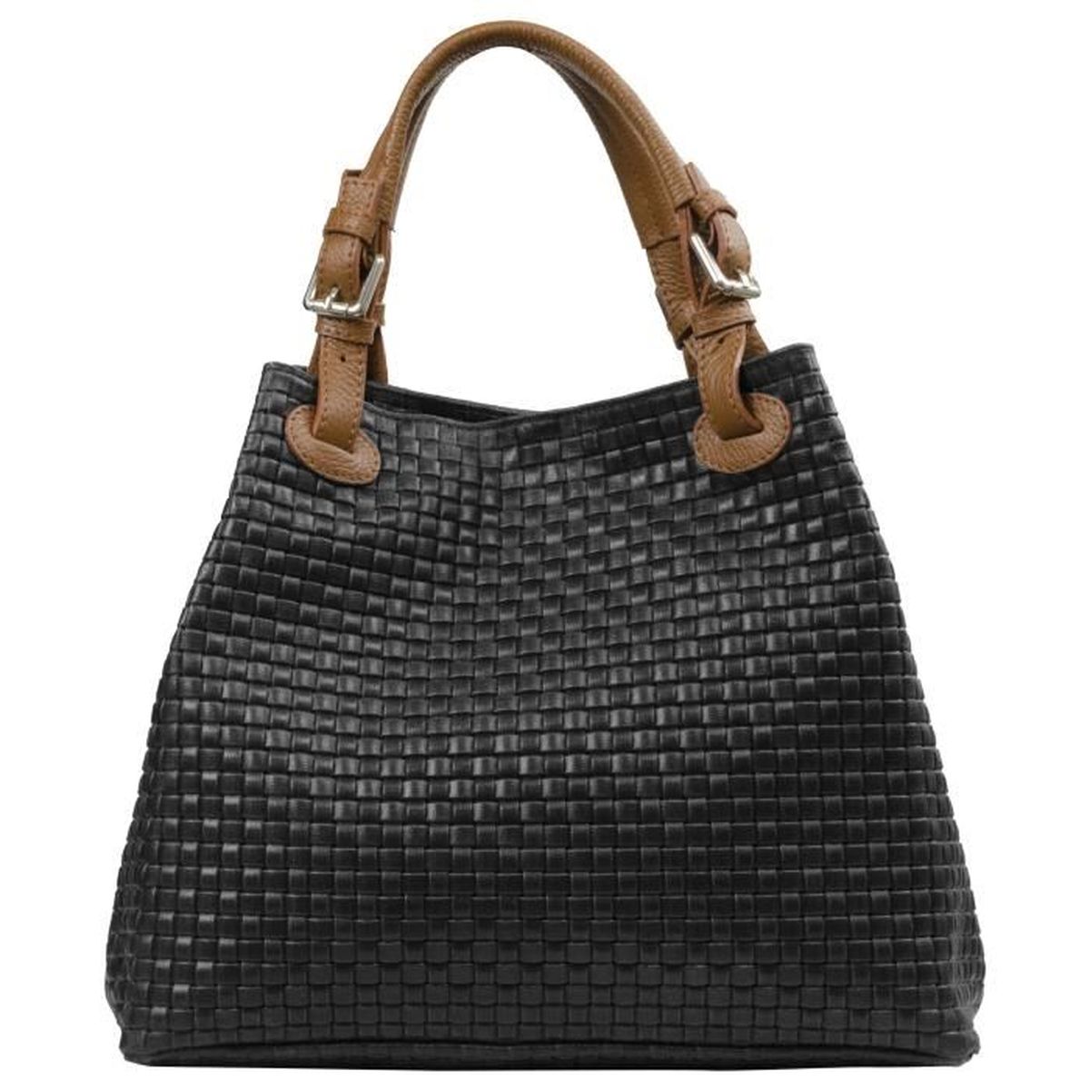 Sac ?� main en cuir tress?� fabriqu?� en Italie - Achat / Vente Sac ?� main en cuir tress?� f - Cdiscount