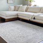 SURYA Tapis de Salon à Poils Courts Doux Vintage Oriental LOU 160x220cm Gris/Ambre