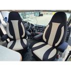 Housses de Siège BREMER SITZBEZÜGE WPL410 - Noir/Beige, Lot de 2 avec Accoudoirs