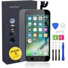 WEIRAY Écran LCD pour iPhone 6 Noir Vitre LCD Ecran Assemblé avec Bouton Home, Capteur de Proximité, Écouteur, Caméra