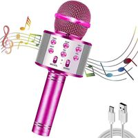 Micro Karaoke Enfant, Micro Sans Fil, micro enfant pour chanter fille pour FêTe Chanter IdéE Cadeau De NoëL Anniversaire