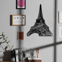 Tour Eiffel Paris Décoration Murale en métal, Art Mural Sculpture Paris - 61x78 cm