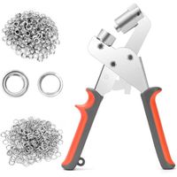 Pince à Œillets Multifonction Robuste – 6 Tailles (2 à 4,5 Mm) + 100 Œillets Offerts – Pour Tissu, Cuir, Acrylique