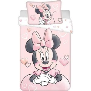 Minnie Mouse - Parure de lit Enfant Disney Fashion - Housse de Couette  140x200 cm 63x63 cm - 1001 Nuits Enchantées