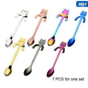 Sucre pour Eau Floatdream 5 Pièces Cuillère à Café Chat 5 Couleurs Dessert Lait Cuillère à Café Suspendue en Acier Inoxydable Café Mini Cuillère à Mélanger Design Chaton Soupe Thé Sucre pour Eau Floatdream 5 Pièces Cuillère à Café Chat 5 Couleurs Dessert Lait Cuillère à Café Suspendue en Acier Inoxydable Café Mini Cuillère à Mélanger Design Chaton Soupe Thé
