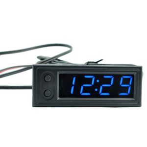 Thermomètre de voiture numérique compteur de tension horloge lumineuse  testeur détecteur horloge numérique de voiture multifonction