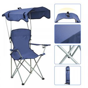 CHAISE DE CAMPING Chaise de Camping Pliante Portable,Chaise Rembourrée pour Voyages en Plein Air Plage Pique-niques Randonnée,bleu
