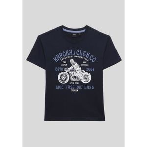 T-SHIRT KAPORAL - T-shirt bleu garçon 100% coton  ODEON