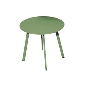 TABLE BASSE JARDIN  Table basse de jardin en acier - PROLOISIRS - Massai 40 cm - Vert - Contemporain - Multifonctions