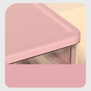 TIROIR DE BUREAU Qiilu Boîte de Rangement pour Bureau Transparent Plastique Multi Niveaux avec Tiroir Lapin pour Livre Stylo Bureau