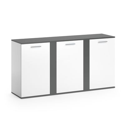 Vicco Sideboard Wido Blanc/Sonoma 80x50cm - Meuble Rangement 2 Portes Moderne