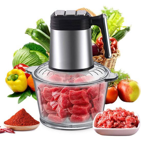 Hachoir électrique ADE 500W - Puissant Et Polyvalent Pour Hacher Légumes, Viande Et Herbes En Un Clin D'œil