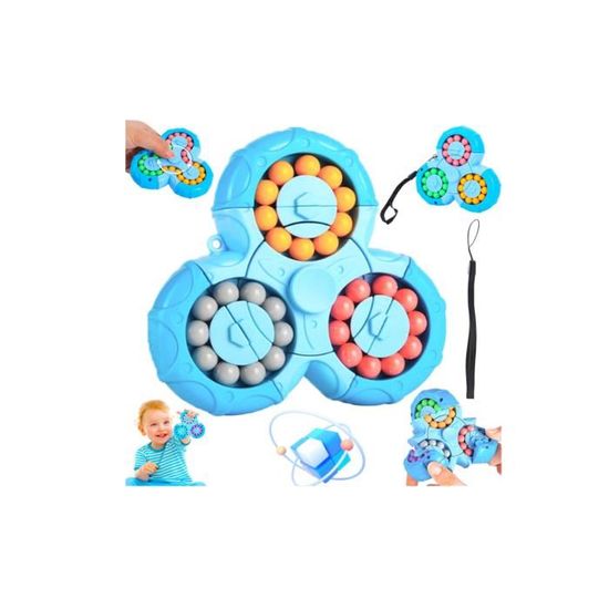 Jouet Cube Rotatif Magic Bean - Puzzle Tri Des Balles, Entraînement Cérébral Et Décompression Pour Enfants, Ados Et Adultes 60 Billes 6 Couleurs Rotatif