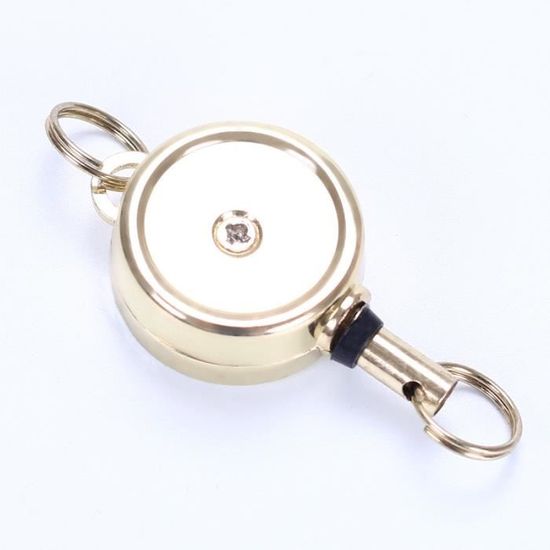 Porte-badges Rétractable Avec Cordon Acier 65 Cm - Idéal Cartes D'accès, Badge, Bureau & Déplacements