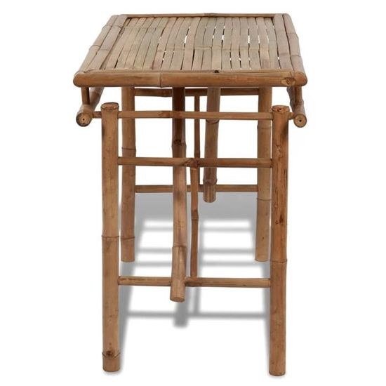 KAI Table pliable de jardin 120x50x77 cm Bambou