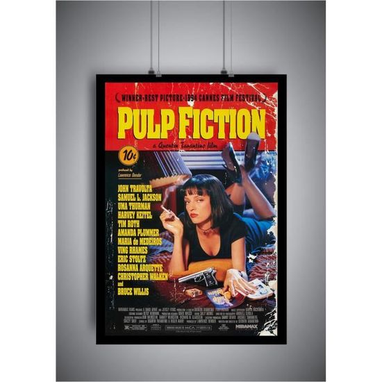 Poster Pulp Fiction affiche cinéma wall art 01 - A3 (42x29,7cm)