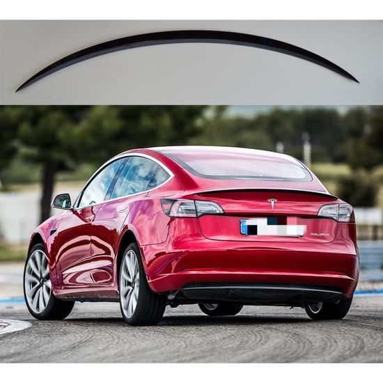 Pour Spoiler Aileron Tesla Modèle 3, Noir Brillant Lèvre Arrière  Auto-Tuning F