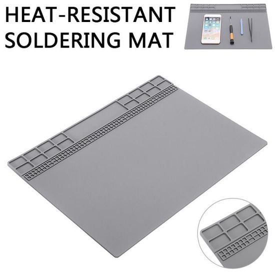 Tapis De Soudure Silicone Magnétique – 55 X 35 Cm, Résiste Jusqu’à 500°C – Multifonction Pour Réparation électronique, Bricolage