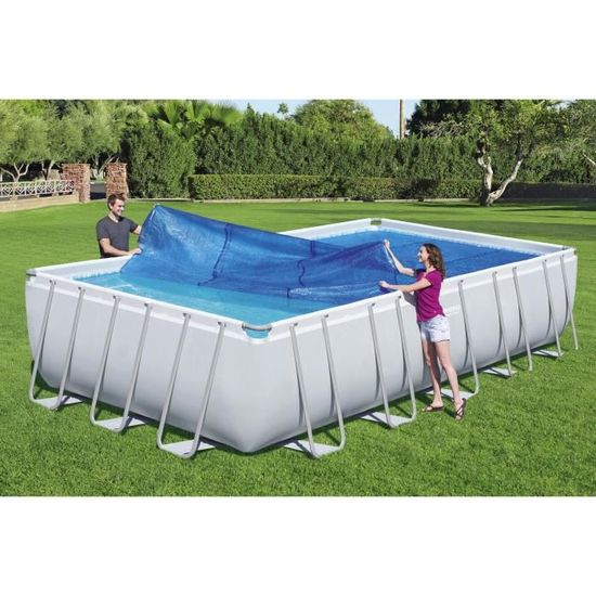 Bâche solaire pour piscine hors sol rectangulaire 671 x 366 cm ou 732 x 366 cm - BESTWAY