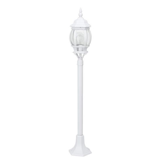 BRILLIANT - ISTRIA Potelet extérieur - coloris blanc - aluminium/verre E27 1x60W