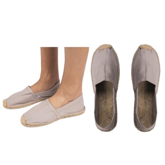 espadrille compensée femme beige