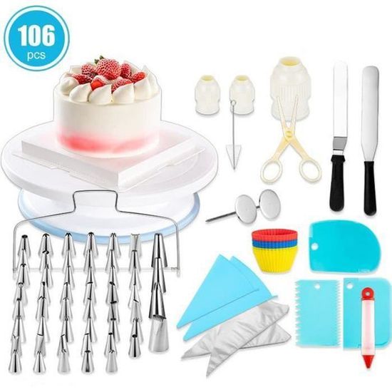 Kit Poche à Douille Réutilisable - 3 Sacs En Coton + 8 Buses Inox - Tailles 40/35/30 Cm - Idéal Pour Pâtisserie Et Décoration De Gâteaux