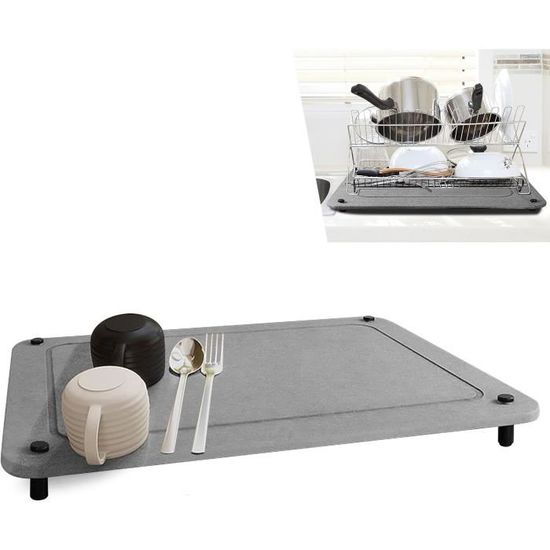 Tapis Égouttoir Vaisselle Pumuky - 40x30 Cm Absorbant Et Antidérapant Pour Cuisine