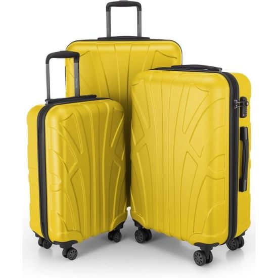 Valise Trolley Rigide Travelhouse En Aluminium - Set 2 Pièces S+M, 4 Roues, Serrure TSA - Neuf