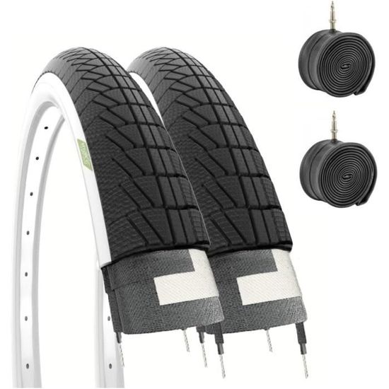 ECOVELO 2 pneus 20 x 4,0 1/4 (97-406) + chabres à air Paire de pneus