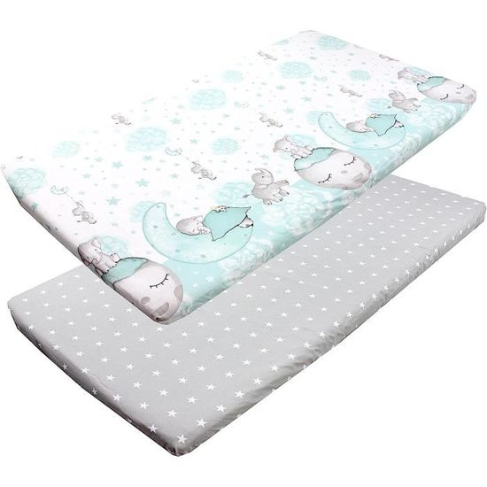 Drap-Housse Petit, pour lit bébé Waldin OWAL 7en1 - Linge de lit