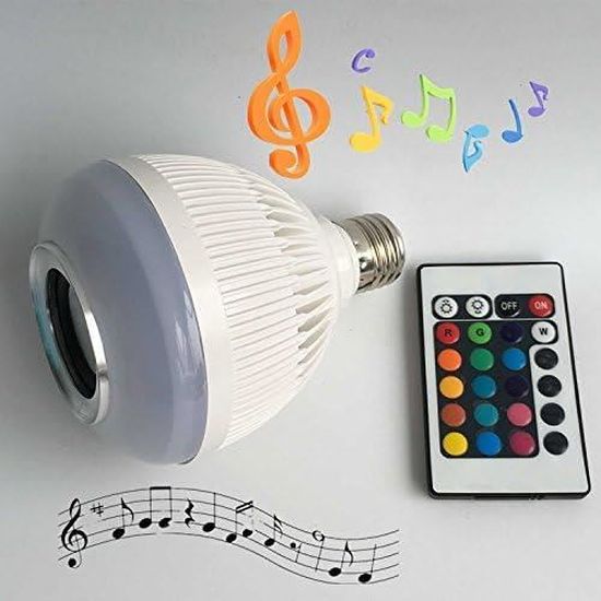 NC - Ampoule de Musique à LED, Lampe à Changement de Couleur de