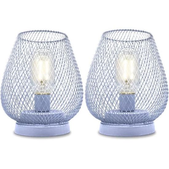 Lanterne lampe vintage avec poignée gris métal Flash lumineux France