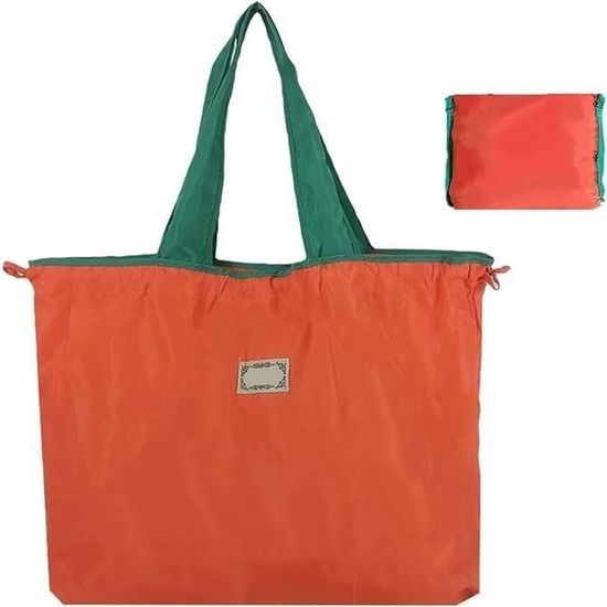 Sac à Provisions Réutilisable Pliable Jaune 52x40cm | Sac Shopping Écologique Lavable | Pour Courses Et Voyage