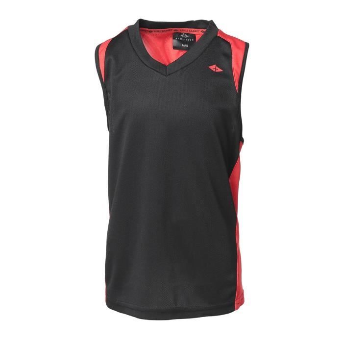 ATHLI-TECH Maillot de basketball Bastian TSM - Enfant garçon - Noir, gris et rouge