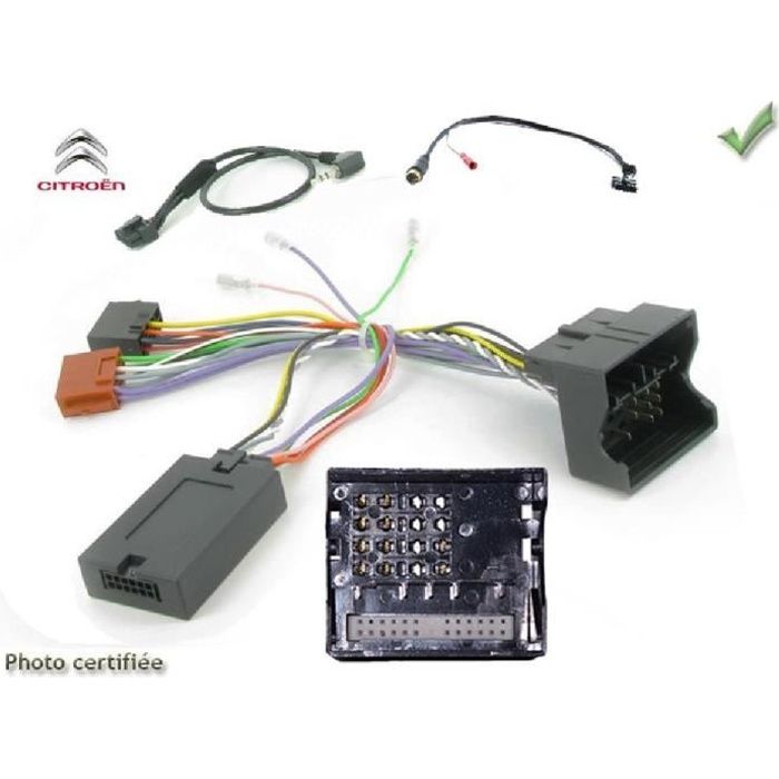 Interface Cde au Volant Citroen Picasso/ Berlingo/ Jumpy/ Fiat/ Toyota Fakra sans radars recul Pioneer/ Sony - ADNAuto - ADN-CAV
