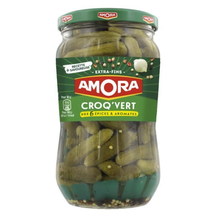 Bocal cornichons extra fins 370g Amora